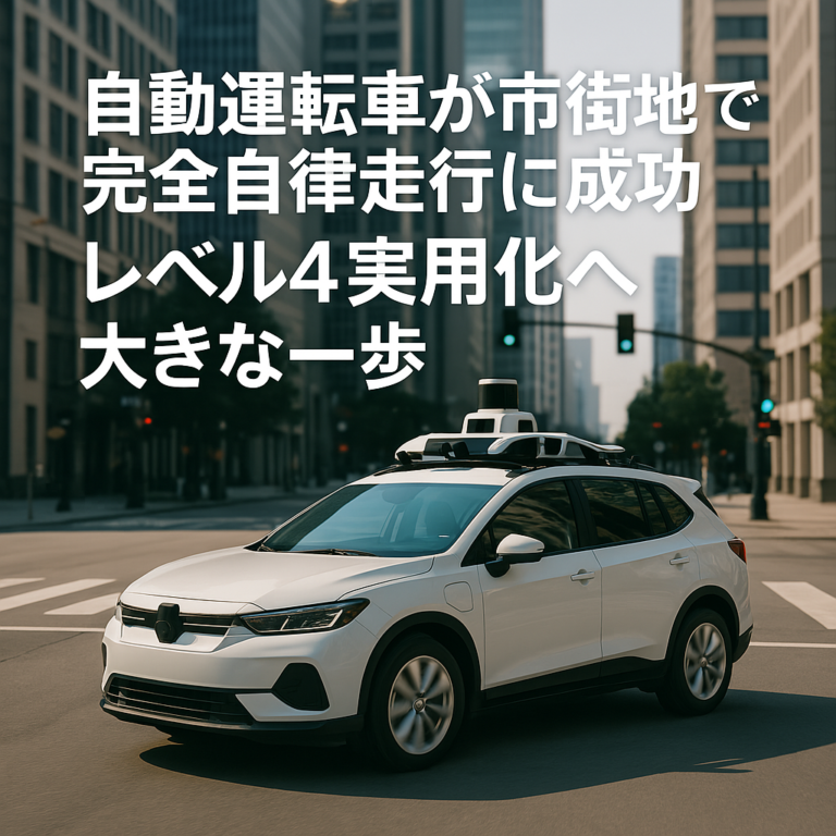 自動運転車が市街地での完全自律走行に成功、レベル4実用化へ大きな一歩