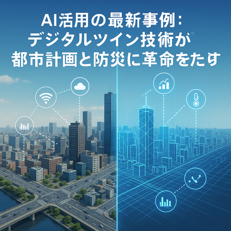 AI活用の最新事例：デジタルツイン技術が都市計画と防災に革命をもたらす