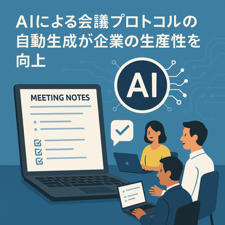AIによる会議プロトコルの自動生成が企業の生産性を向上