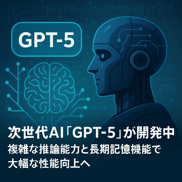 次世代AI「GPT-5」が開発中、複雑な推論能力と長期記憶機能で大幅な性能向上へ